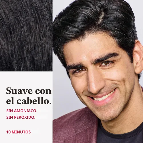 Miniatura 3 de Just For Men Easy Comb-In Color - Tinte para el cabello para hombre, fácil de aplicar sin mezcla, con aplicador de peine, color negro real, A-55