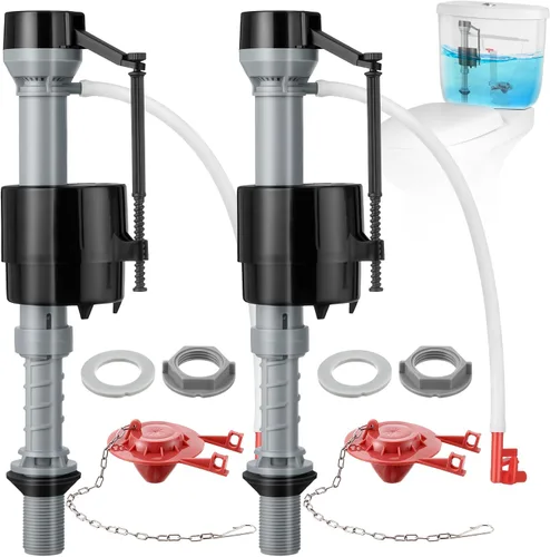 Miniatura 10 de Saillong Kit de repuesto de flotador de inodoro, kit de repuesto universal para inodoro y repuestos de aleta de 2 pulgadas, control de agua