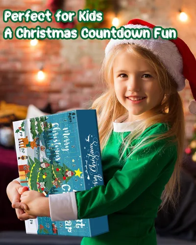 Miniatura 6 de COOLTUNE Calendario de Adviento 2023 para niños, 24 días de bloques de construcción de Navidad, juego de cuenta regresiva, sorpresa diaria, regalos