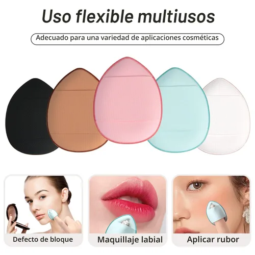 Miniatura 2 de Finger Puff, 12 piezas de mini esponja de maquillaje, adecuada para base, corrector, sombra de ojos, herramientas de maquillaje de belleza