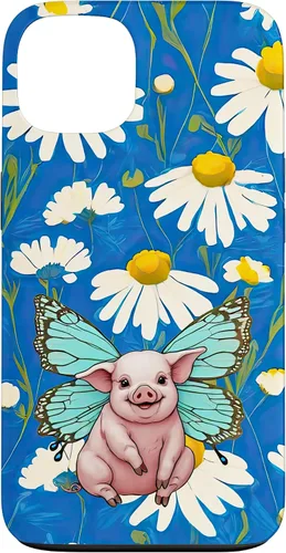 Miniatura 7 de Adorable pig piglet with butterfly wIngs daisy flower sweet Case for iPhone 12 mini