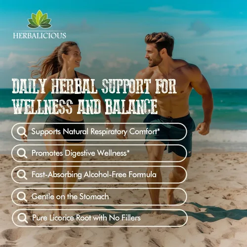 Miniatura 3 de HERBALICIOUS Extracto de raíz de regaliz (Glycyrrhiza glabra) - Extracto de hierbas líquido orgánico, 2 onzas líquidas, vegano, sin OMG, sin gluten
