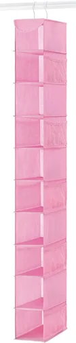 Miniatura 7 de Whitmor Organizador colgante de zapatos, 8 estantes, organizador de armario colgante, zapatero colgante para armario pequeño, estantes colgantes