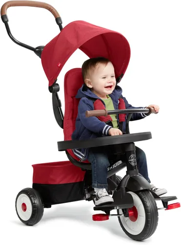 Miniatura 10 de Radio Flyer Stroll 'N Trike 4 en 1, cochecito convertible a triciclo para niños pequeños de 1 a 5 años, crece con tu hijo Negro