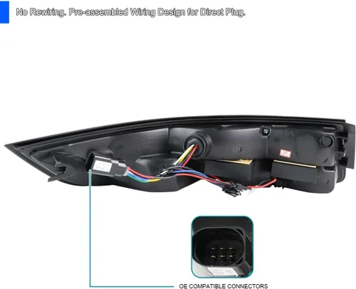 Miniatura 5 de Spec-D Tuning Luces traseras LED cromadas compatibles con Porsche 911 997 Carrera/Carrera 4 / Carrera S/Carrera 4S / Targa 4 / Targa 4 / Targa 4S