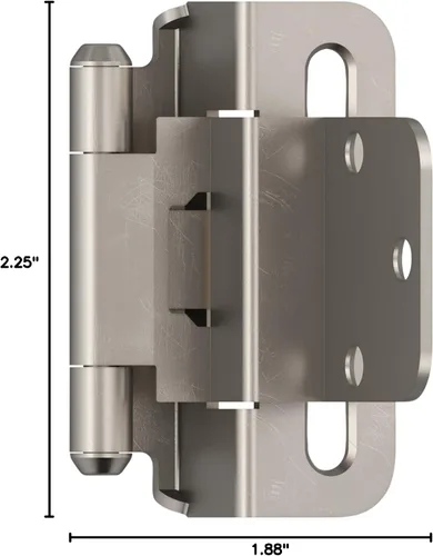 Miniatura 8 de Amerock BPR7540BB Bisagra de gabinete 1/2 pulg (13 mm) superpuesta de cierre automático de envoltura completa de latón pulido para puerta