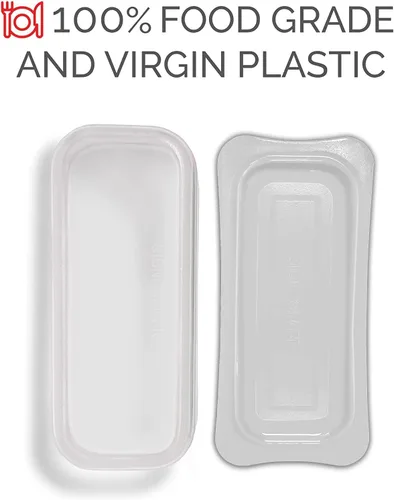 Miniatura 7 de Signoraware - Mantequillera con tapa, recipiente para mantequilla con tapa transparente para encimera, refrigerador, plástico duradero, Blanco