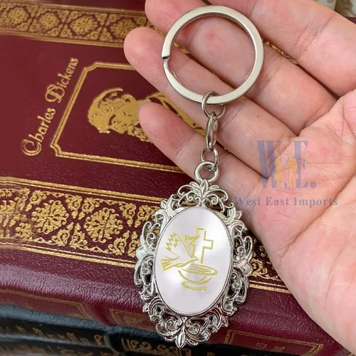Miniatura 2 de Llavero de bautismo personalizado (12 piezas) – Llavero de metal grabado para bautizo/bautizo/primera comunión, regalo personalizado para invitados