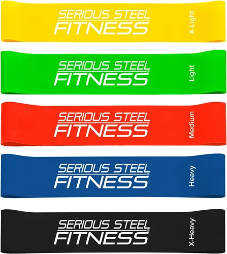 Miniatura 8 de Serious Steel Fitness Mini bandas de resistencia Bandas elásticas de rehabilitación y prehab Bandas de entrenamiento de ejercicio de 12 pulgadas