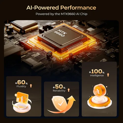 Miniatura 4 de [Aplicaciones integradas] Mini-proyector inteligente portátil con WiFi 6 Bluetooth 5.4, enfoque eléctrico/Keystone 4P/HDR10+, proyector HD 1080P