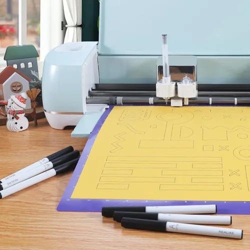 Miniatura 6 de REALIKE - Bolígrafos variados para Cricut Maker 3/Maker 4/Maker/Explore 3/4/Air 2/Air, juego de 7 bolígrafos negros, incluye bolígrafo de punta