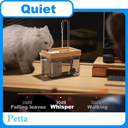 Miniatura 3 de Fuente de agua USB para gatos, dispensador de agua para perros para camping, fuente automática para mascotas con tubo de salida curvado acrílico