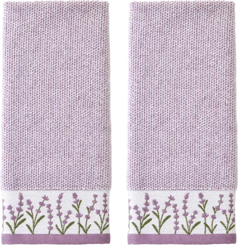 Miniatura 6 de SKL Home Bee Kind - Juego de 2 toallas de mano bordadas 100% algodón, decorativas para baño, cocina, bar y regalo, lavanda