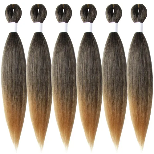 Miniatura 43 de Cabello trenzado preestirado de 10 pulgadas, 4 paquetes, extensiones de cabello corto para trenzas, cabello sintético preestirado #1 (negro azabache)