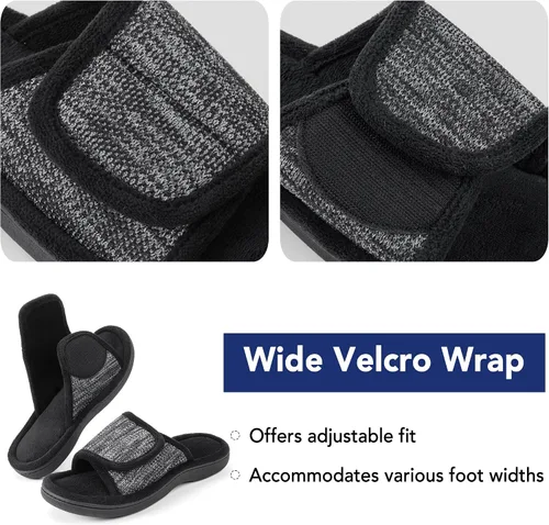 Miniatura 3 de RockDove Pantuflas de espuma viscoelástica ajustables para mujer