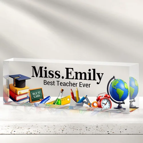 Miniatura 47 de Placa de nombre personalizada para escritorio, placas de nombre grabadas personalizadas para hombre, regalos del día del jefe para jefe, decoración
