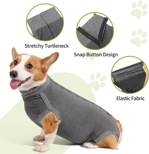 Miniatura 3 de Dotoner Traje de Recuperación Quirúrgica para Perros, Traje para Perros Machos y Hembras, Castración Anti-Lamido, Heridas Abdominales, Traje