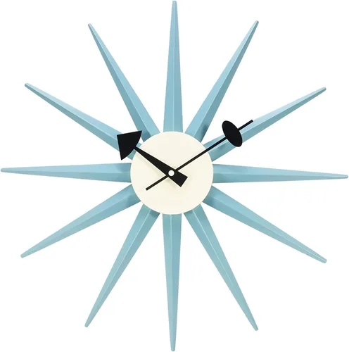 Miniatura 8 de SHISEDECO Reloj asterisco moderno en negro, sin tictac, diseño retro de mediados de siglo, reloj de cuarzo de pared silencioso decorativo