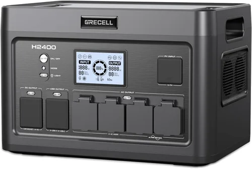 Miniatura 11 de GRECELL - Generador solar portátil de 1000 W, 999 Wh con salida USB-C PD de 60 W, salida de CA de onda sinusoidal pura de 110 V, batería de litio