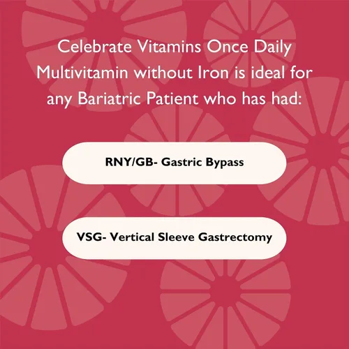 Miniatura 5 de Celebrate Vitamins CelebrateONE, sin hierro, multivitamínico bariátrico una vez al día, vitaminas y minerales esenciales, bypass gástrico