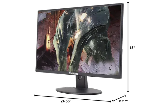Miniatura 4 de Sceptre Monitor de juego FHD LED de 27 pulgadas 75Hz 2X HDMI VGA altavoces integrados, negro metálico ultra delgado