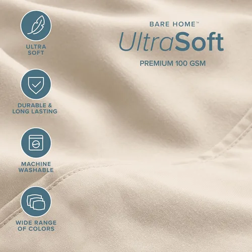 Miniatura 3 de Bare Home Hotel Luxury - Juego de sábanas King extrasuave – Juego de 6 piezas – Bolsillos profundos – Fácil ajuste – Fresco y transpirable – 08