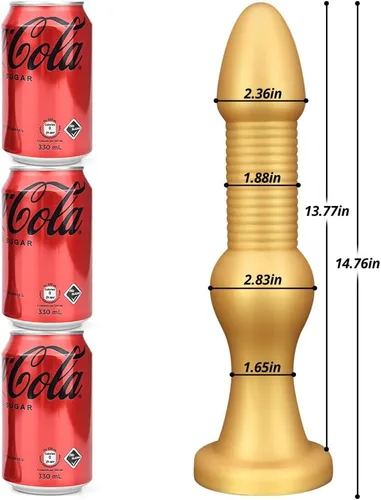 Miniatura 2 de Cuentas anales superlargas, rosca de tornillo de silicona líquida, tapón a tope con ventosa fuerte, tapón anal largo para masaje de próstata