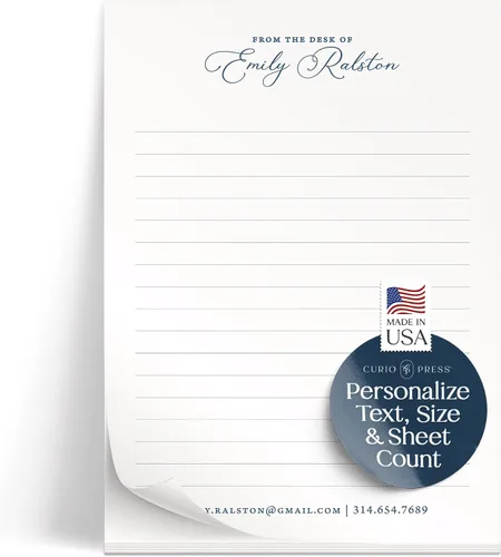 Curio Press Personalized Stationery Notecards with Envelopes, Personalized Cards Handmade Note Cards & Greeting Cards, Custom Note Cards,
