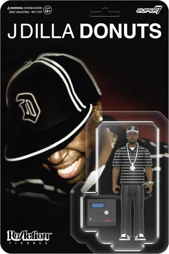 Super7 J Dilla Donuts Portada del Álbum - Figura de Acción de J Dilla de 3.75" con Accesorios Coleccionables de Hip Hop y Juguetes Retro
