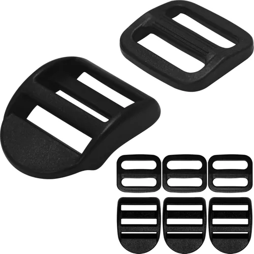 Miniatura 8 de LASIGHT Paquete de 4 hebillas de bloqueo de escalera deslizante y deslizador de triple deslizamiento para correas de 3/4", 1", 1-1/4", 1-1/2", 2