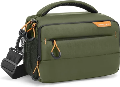 Miniatura 8 de MOSISO Bolsa pequeña para cámara para fotógrafos, bolsas compactas para cámara al hombro para cámaras DSLR/SLR/sin espejo, bolsa de fotografía Negro