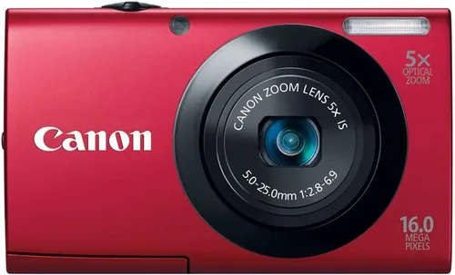 Canon PowerShot A3400 es una cámara digital de 16.0 MP con zoom estabilizado de imagen óptica de 5X, lente gran angular de 28mm con grabación de Rojo