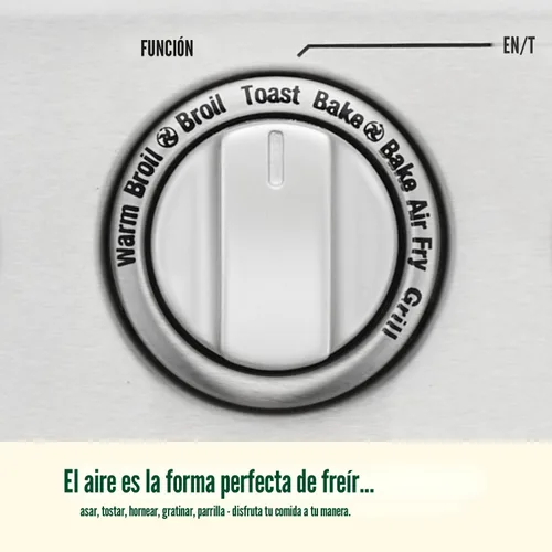 Miniatura 6 de Cuisinart Horno tostador con parrilla y freidora de aire, 1800W 8-1 Horno freidora de aire con opciones de hornear, hornear por convección, Acero