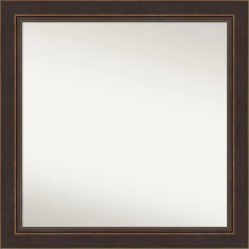 Miniatura 154 de Amanti Art Espejo de baño de bronce para sobre el fregadero, 24 x 24 pulgadas, espejo cuadrado de bronce Lara para tocador, marco de madera