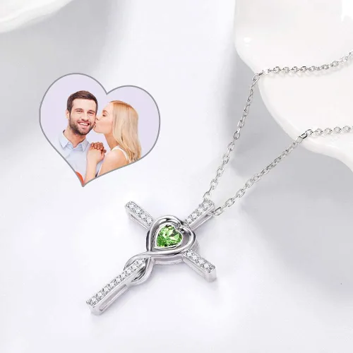Miniatura 3 de Dorella Collar de infinito de amor para ella, regalos de cumpleaños, esposa, mamá, plata de ley 925, piedra natal de junio, joyería de perlas