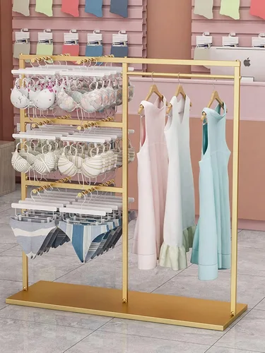 Miniatura 5 de Soporte para colgar brasieres de pie, estante de exhibición de ropa resistente para camisetas sin mangas, ropa interior y bragas, organizador