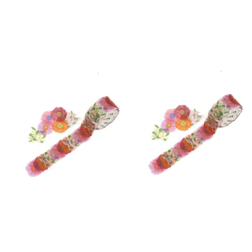 Miniatura 11 de EXCEART Pegatinas de arte floral pequeñas pegatinas de flores para cinta decorativa Washi 20 diseños Alcea Rosea