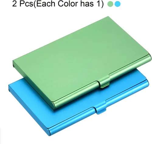 Miniatura 3 de PATIKIL Titular de la tarjeta de visita, titular de la tarjeta del metal de aluminio para la tarjeta de crédito de la tarjeta de, Azul, Verde