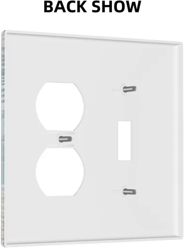 Miniatura 80 de Placa Decorativa de Pared de Granja Rústica con Cuerno de Madera para Puerta de Granero 1 Banda Duplex Cubiertas de Toma Eléctrica Soltera