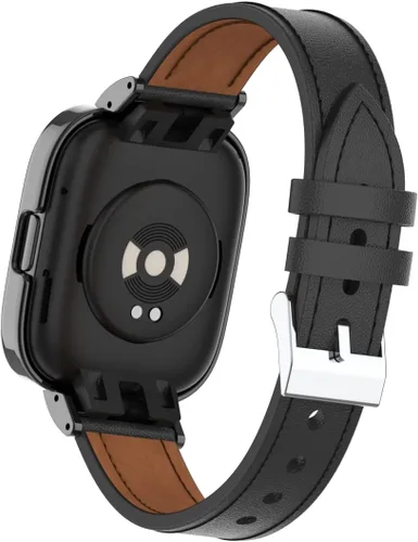 Miniatura 4 de HOPMC Protege tu reloj inteligente Redmi 3 con marco de metal protector y correa de cuero de microfibra que se adapta a tamaños de 5.15 a 9.05