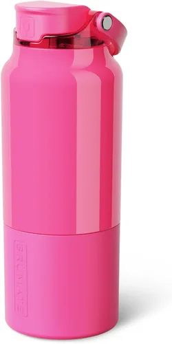 Miniatura 44 de BrüMate Rise - Botella de agua de 18 onzas con popote de silicona cubierto Botella de agua para niños aislada 100% a prueba de fugas Base apta