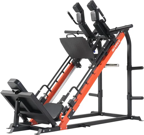 Miniatura 9 de RitFit Máquina de sentadillas 3 en 1 para gimnasio en casa, capacidad de 1500 libras, diseño compacto que ahorra espacio con múltiples ángulos