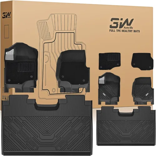 Miniatura 29 de 3W Alfombrillas (con pedales de metal) y alfombras aptas para Ford F-150 2015-2026 y F150 Lightning 2022-2025 SuperCrew, TPE para todo