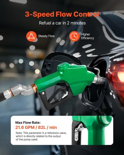 Miniatura 4 de VEVOR - Boquilla de combustible automática de 1 pulgada NPT, tasa de flujo máxima de 21.6 GPM, boquilla de bomba de gasolina diesel con apagado
