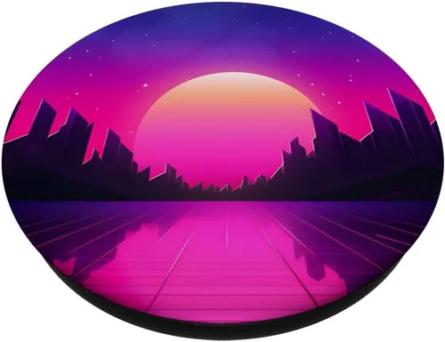 Miniatura 2 de Retrowave Vaporwave Synthwave 80s Style PopSockets Adhesive PopGrip