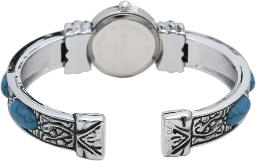 Miniatura 6 de Blekon Stone Studded Watch for Women, 22mm Case Japanese Quartz Movement and Large Cuff Bangle, Best Fits Wrists Measuring 7-8 inches