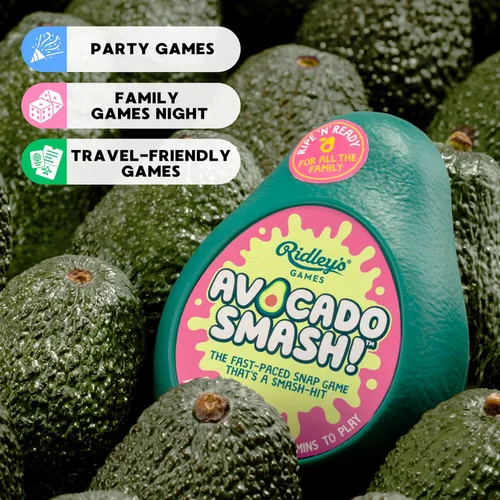Miniatura 8 de Ridley's Avocado Smash! Juego de cartas de acción familiar de 71 piezas con estuche de almacenamiento, 1 unidad