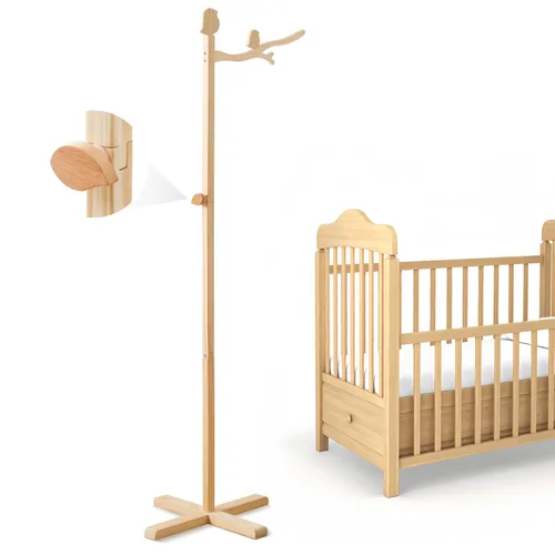 Miniatura 4 de let's make Brazo móvil de madera con diseño de pájaro para cuna, soporte para móvil de bebé de 30 pulgadas, colgador de móvil para bebé, decoración