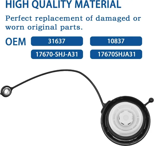 Miniatura 3 de Tapa de combustible 17670-SHJ-A31, tapa de gasolina para Honda Acura - Accord 2005-2007, Odyssey 2005-2010, TL TSX 2006-2008, Pilot 2005-2008