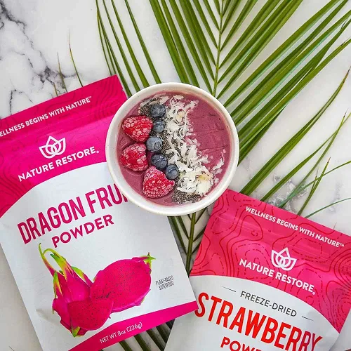 Miniatura 3 de Polvo de Pitaya rosa, 8 onzas, sin OMG, sin gluten, vegano, empaquetado localmente en California
